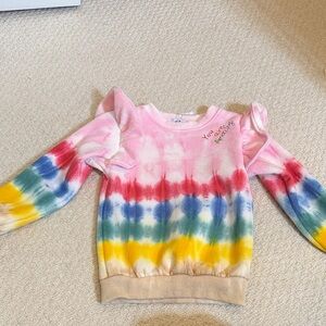 Lola + The Boys Rainbow Tie-Dye Sweatshirt